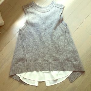 Sleeveless brochu walker cashmere blend sweater